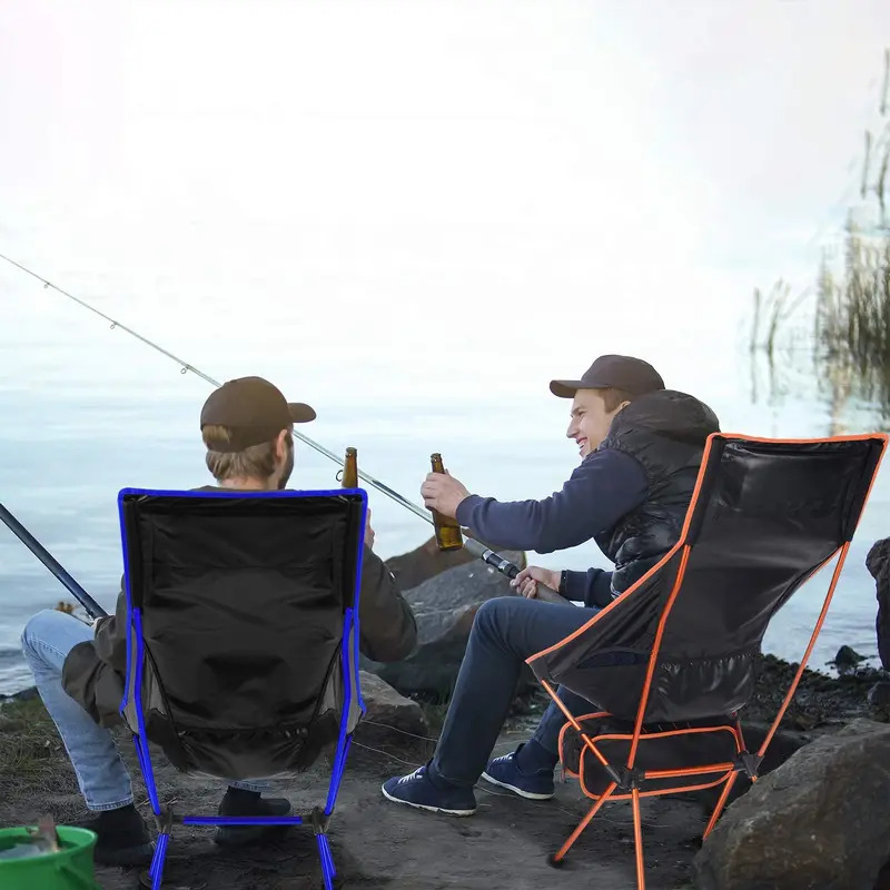 Outdoor Furniture Polywood - Tragbarer, ultraleichter, zusammenklappbarer Campingstuhl – Oxford-Stoff,