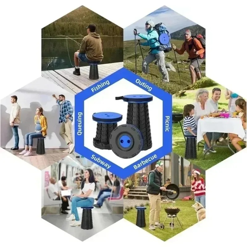Outdoor Furniture Polywood - Leichter Tragbarer Ausziehbarer Klapphocker für Outdoor-Picknick,