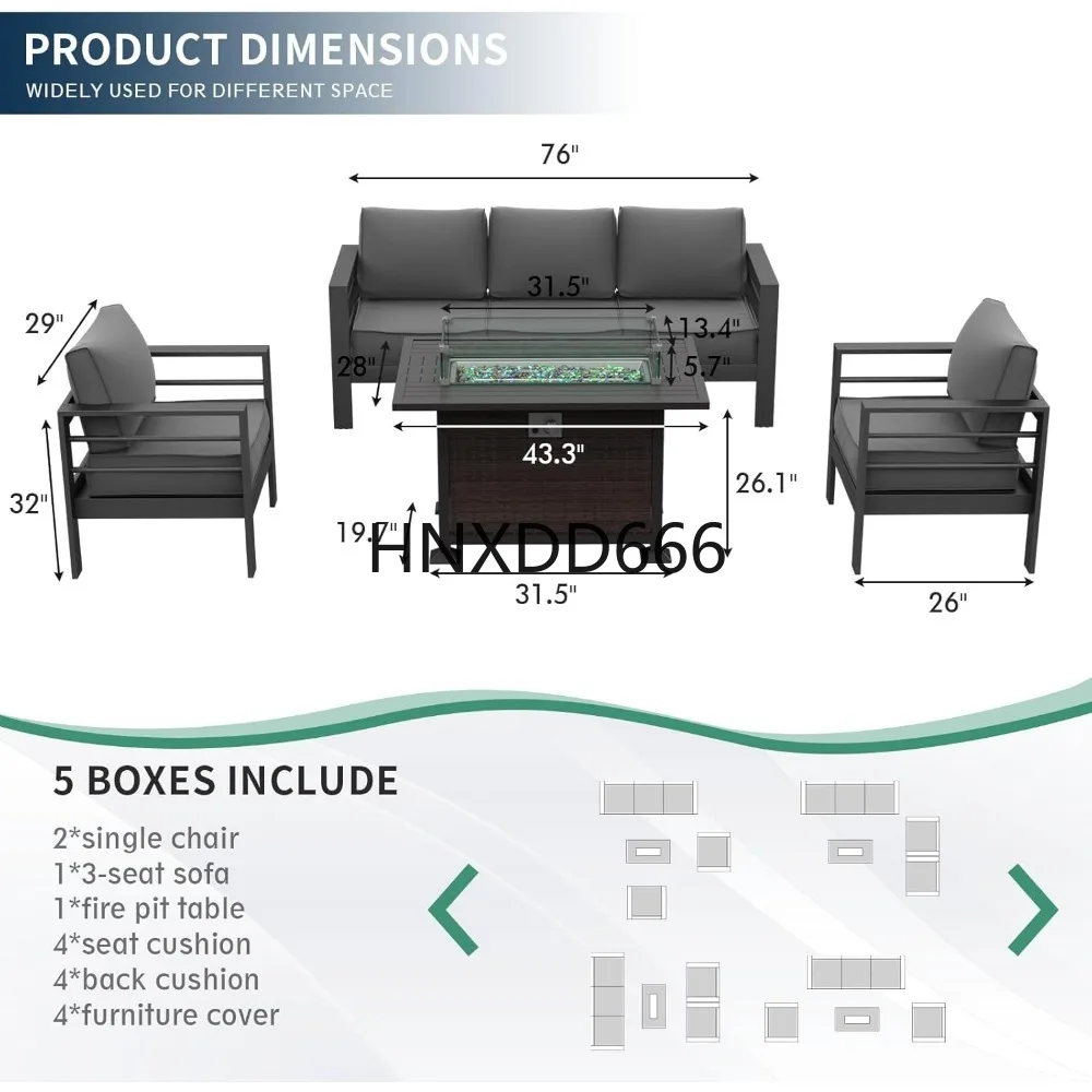 Gartenmöbel-Set mit Feuerstell – Outdoor Furniture With Fire Pit Table Bewertung und Preis