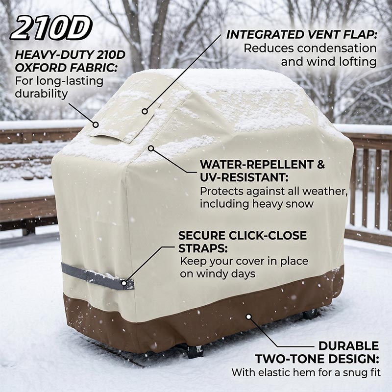 210D BBQ Beige Grillabdeckung  – Outdoor Furniture Weatherproof Bewertung und Preis