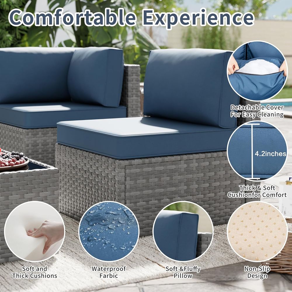 5-teiliges Gartenmöbel-Set mit – Outdoor Furniture With Fire Pit Table Bewertung und Preis