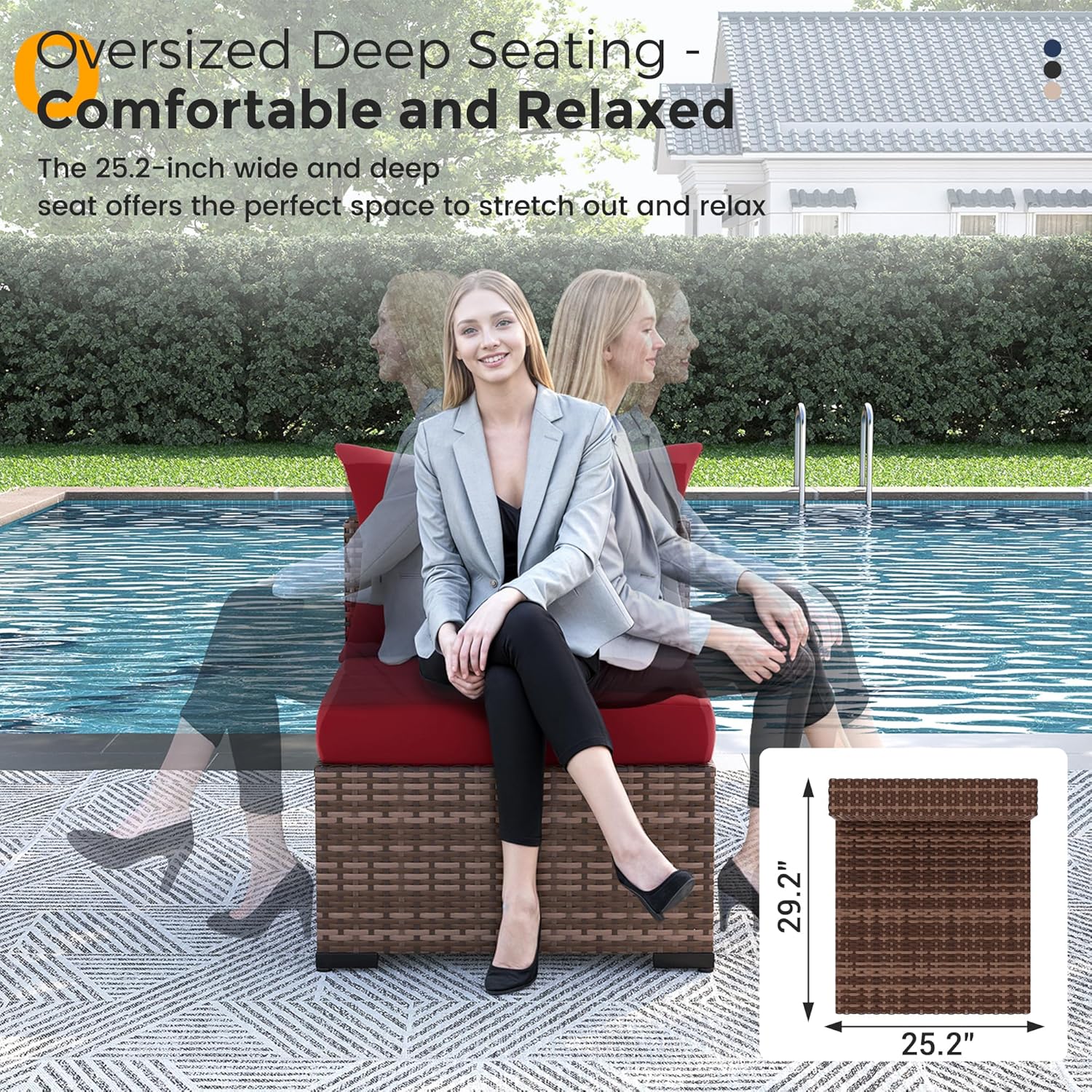 8-teiliges Allwetter-Rattan-So – Outdoor Furniture With Fire Pit Table Bewertung und Preis