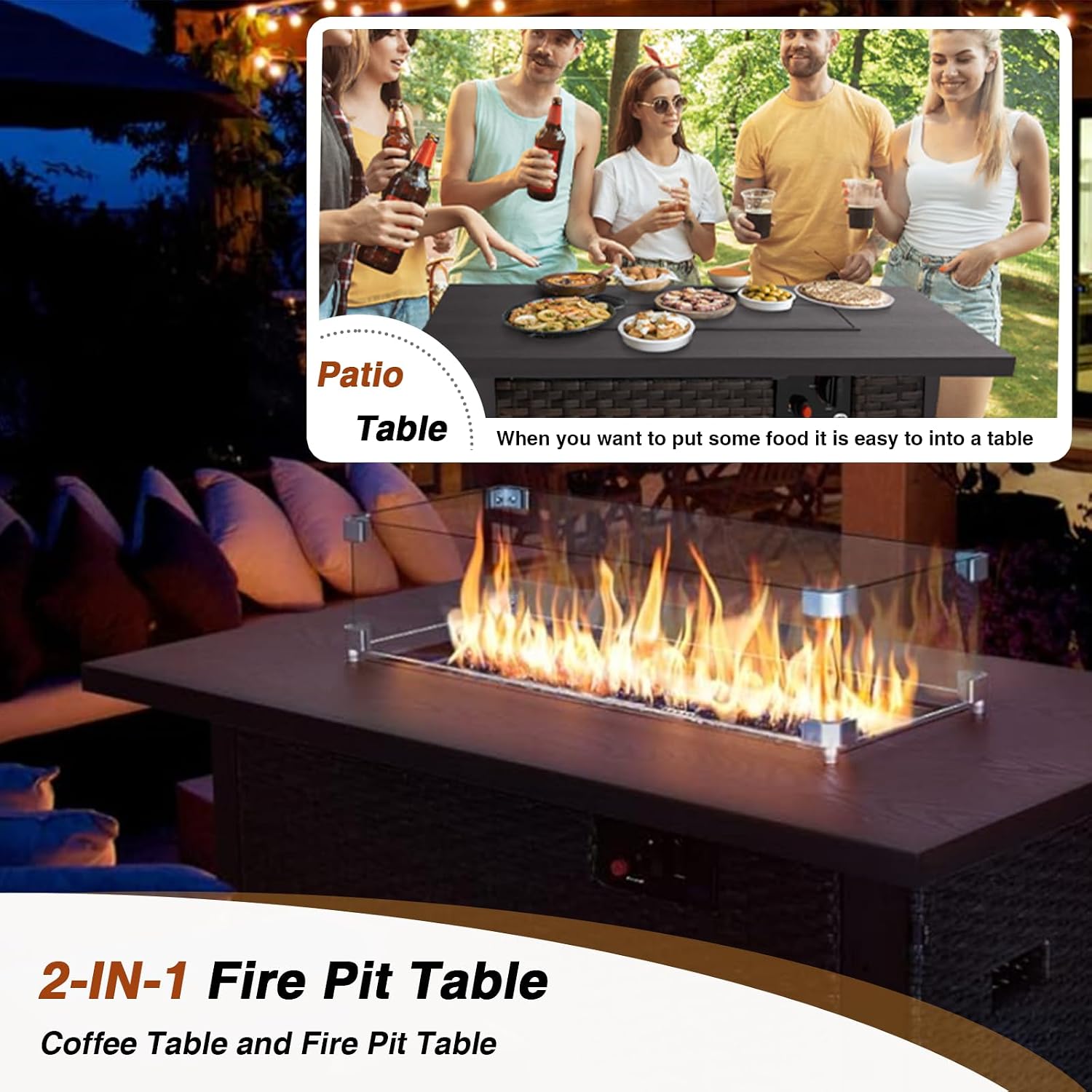 Gartenmöbel-Set mit Feuerstell – Outdoor Furniture With Fire Pit Table Bewertung und Preis