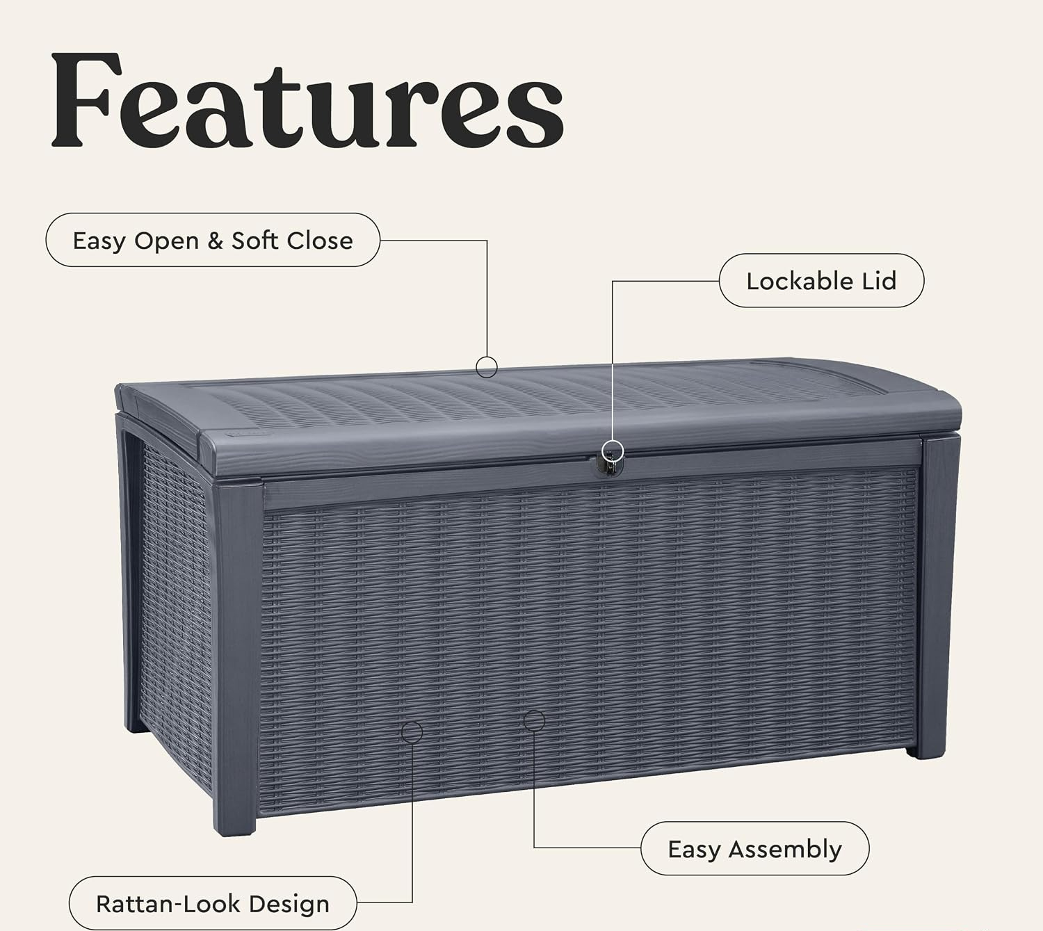 110 Gallonen Outdoor-Aufbewahr – Outdoor Furniture Rattan Bewertung und Preis