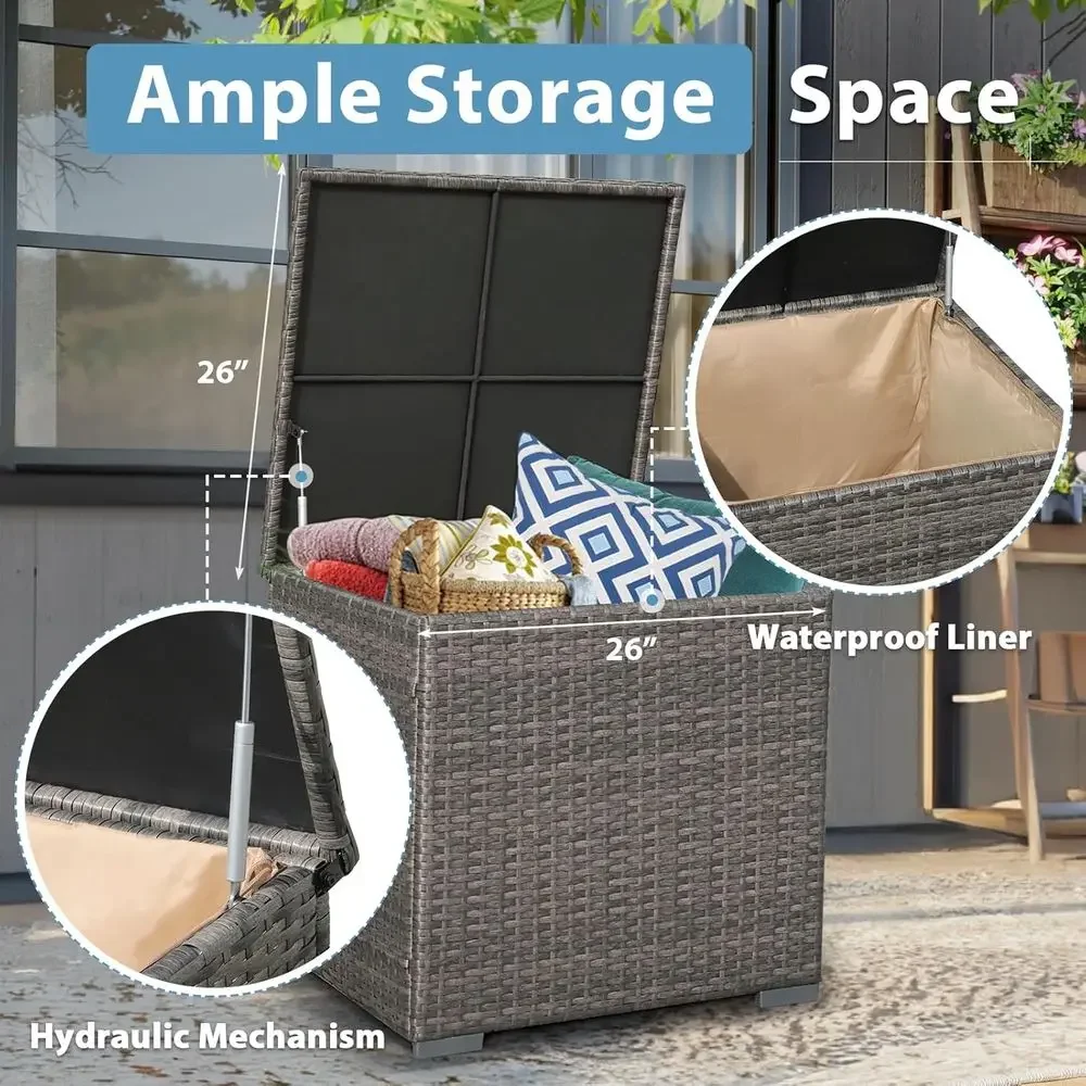 8-teiliges Gartenmöbel-Set mit – Outdoor Furniture With Fire Pit Table Bewertung und Preis