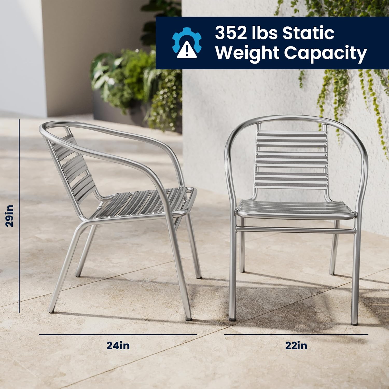 Stapelbares Aluminium-Außenstu – Outdoor Furniture Cafe Bewertung und Preis