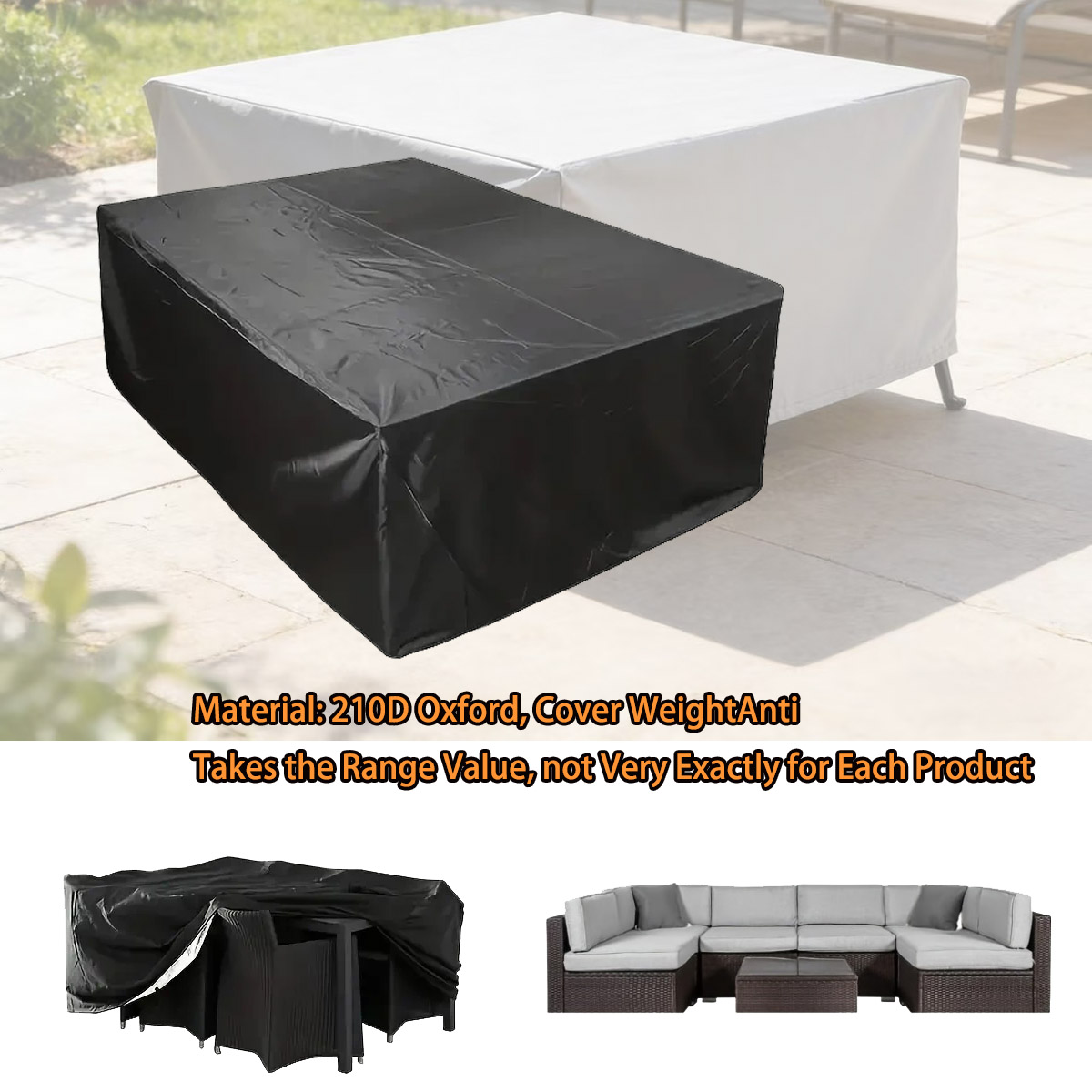 600 Größen Outdoor-Möbelabdeck – Outdoor Furniture Weatherproof Bewertung und Preis
