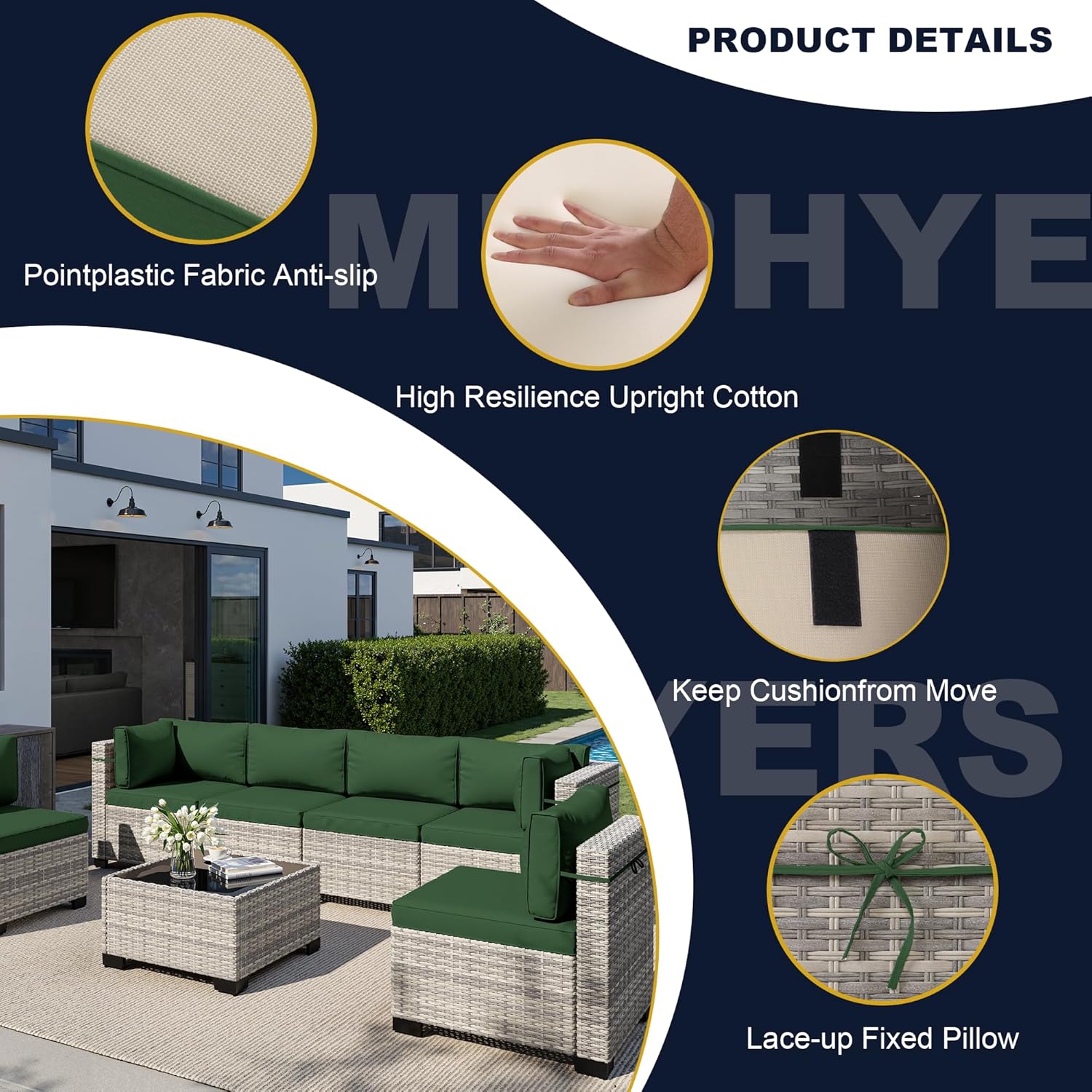 8-teiliges Outdoor-Gartenmöbel – Outdoor Furniture With Fire Pit Table Bewertung und Preis
