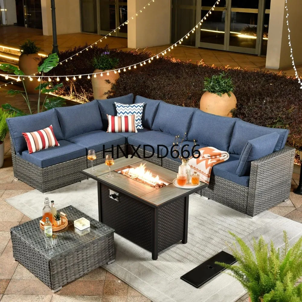 8-teiliges Gartenmöbel-Set mit – Outdoor Furniture With Fire Pit Table Bewertung und Preis